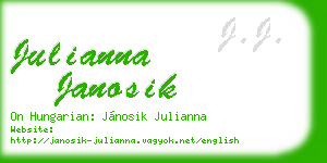 julianna janosik business card